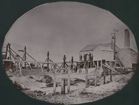 Elder's engine house and hauling appliances, Moonta Mines
