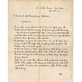 A I Calais - 41 North Terrace Kent Town - Report concerning the French lectures delivered during the year