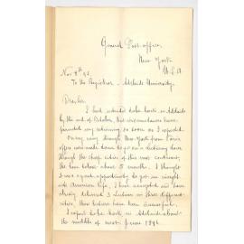 A I Calais - GPO New York USA - Re French lectures in 1896