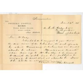 Frederic Chapple - Prince Alfred College Kent Town - Scale of marks for Scholarship in Calendar