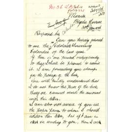 Alfred Bennett - Moonta - Requesting Calendar