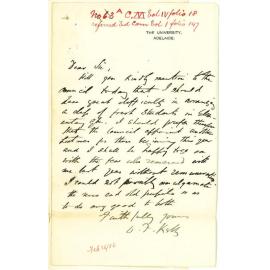 Professor David Frederick Kelly - The University - Greek Evening Class