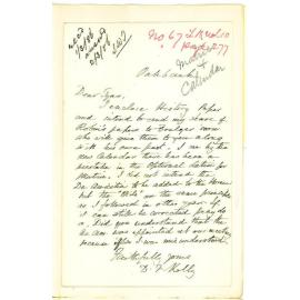 Professor David Frederick Kelly - Matriculation Examination