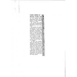 Dr Alfred Austin Lendon - North Terrace - Lectureship Materia Medica