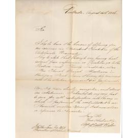 Alfred E Usher - Parkside - Application for Position of Assistant Caretaker