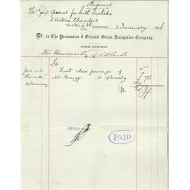 Arthur Blyth - Office of Agent General for South Australia - London - Professor William Bragg's Passage and Insurance