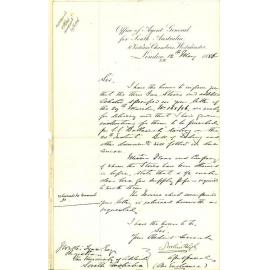 Arthur Blyth - Office of the Agent General for South Australia - London - Shipment of Gas Stoves