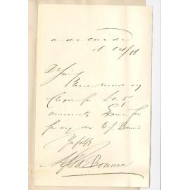 Alfred Bonnin - Waymouth Street Adelaide - Payment William James Bonnin's Fee for BA Examination