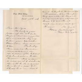 Frederic Chapple - Prince Alfred College - Suggestions Concerning the Gilchrist Scholarship