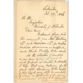 Dr William Lennox Cleland MB - Parkside - Expenditure for Materia Medica Specimens