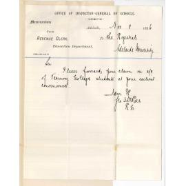 G J DeRose - Revenue Clerk - Education Office - Account for Training College Students