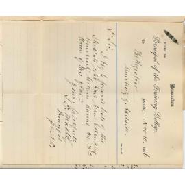 Lewis George Madley - Principal of the Training College - Adelaide - Students Attending University Lectures - Third Term Students Entering for Exam in Natural Philosophy