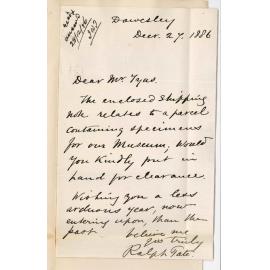 Professor Ralph Tate - Dawesley - Parcel of Specimens for Museum