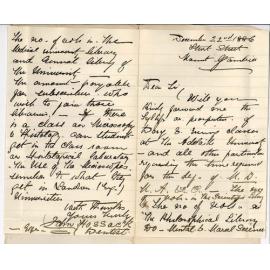 John Hossack - Dentist - Mount Gambier - Requesting Prospectus - Information Regarding Day and Evening Classes - Medical School Library