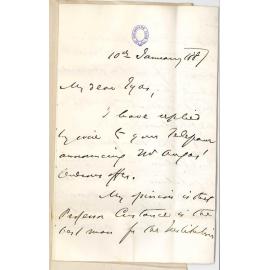 S J Way - Chief Justice - Melbourne - Concerning the Agricultural College and the University