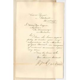 Dr William Gardner - Victoria Square Adelaide - Resigning a Member of Council