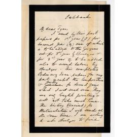 Professor David Frederick Kelly - Oakbank - Concerning Papers for BA and Matriculation Examinations