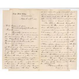 Frederic Chapple - Prince Alfred College - Protesting Against the English Set for the University Scholarships Examinations