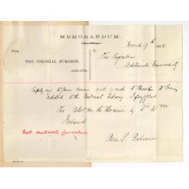 Dr Alexander Stuart Paterson - The Colonial Surgeon - Adelaide Book Recommended for Medical Library