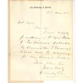 Dr William Anstey Giles - The University - Publications for Aural Lectures