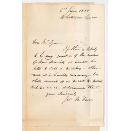 Archdeacon George Henry Farr - Whitmore Square Adelaide - Concerning Meeting of Finance Committee