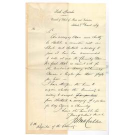 Dr John Alexander Cockburn - Council of School of Mines and Industries - Adelaide - Fees for School of Mines Chemistry Students