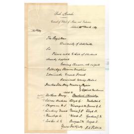 Frederick Arthur Pulleine - Secretary - Council of School of Mines and Industries - Supplementary List of Students