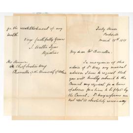 John Walter Tyas - Registrar - Parkside - Request for Leave of Absence