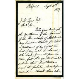 Mrs Maria Everard - Ashford - Acknowledging Letter of Sympathy from Council