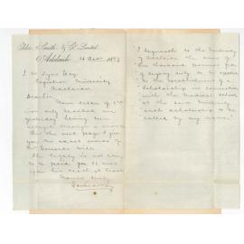Edward Kay - Adelaide - Regarding Legacy of £1000 by Mr Everard
