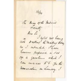 Dr Alexander Stuart Paterson - Adelaide - Regarding Questions on Lunacy for Examination