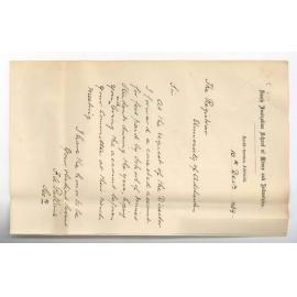Frederick Arthur Pulleine - Secretary - South Australian School of Mines and Industries - Refund of Fees for Students who Ceased to Attend Lectures