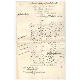John Cockburn - The Agent General for SA - London - Forwarding copies of letters from Professor Lamb and W Muller and Bill of Lading