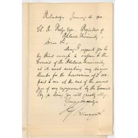 Herr Reimann - Hahndorf - Thanking Council for honorarium