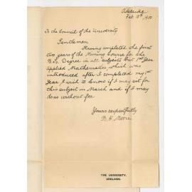Bertie Harcourt Moore - The University - Permission to sit in Applied Mathematics in March without payment of fee