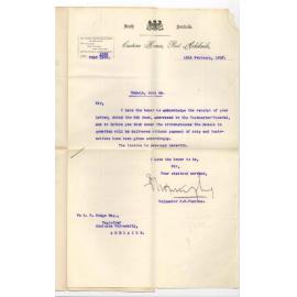 T N Stephens - Collector H M Customs - Duty on Stow Medals