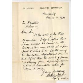 Andrew Scott - University - Room in Conservatorium unsuitable for Education Students