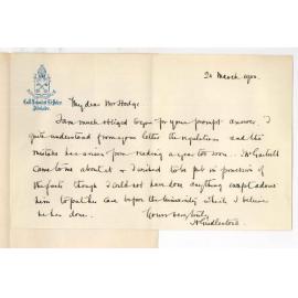Reverend H Girdlestone - College School of St Peter - Concerning Gartrell and Angas Exhibition