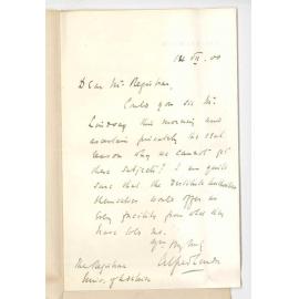 Dr Alfred Austin Lendon - Adelaide - Concerning subjects for Dissecting Room from Destitute Asylum