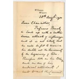 Professor Edward Charles Stirling - Mount Lofty - Requesting leave of absence for Professor Bensley