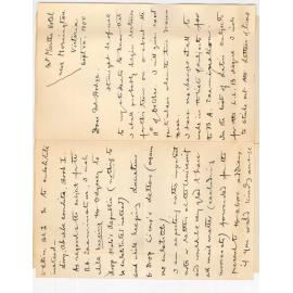 Edward von Blomberg Bensley - Victoria - Concerning date of return to Adelaide and Text Books for Examinations