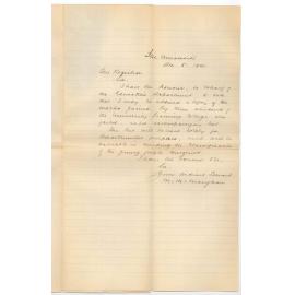 M M Maughan - The University - Asking number of marks gained by Training College Students who failed at BA Examinations