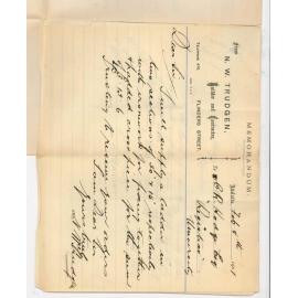 N W Trudgen and L Harris - Adelaide - Tender for ladder and additions and repairs in Professor Rennies Room