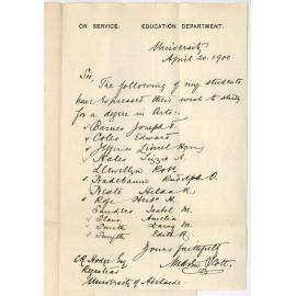 Andrew Scott BA - Education Department - List of students proceeding to BA degree