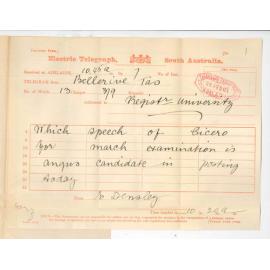 Professor Edward von Blomberg Bensley - Bellerive Tasmania - Text Books in March Senior Public Examination