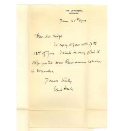 Miss Elise Hall - The University - Conservatorium - Consents to act for Herr Reimann until his return in December