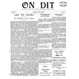 On Dit. Volume 4, Issue 3