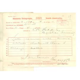 Professor John Matthew Ennis - Sydney - Will arrive in Adelaide on 13th February 1902