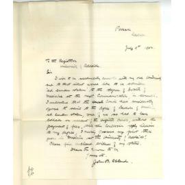 John B Cleland - Parkside - Admission ad eundem gradum