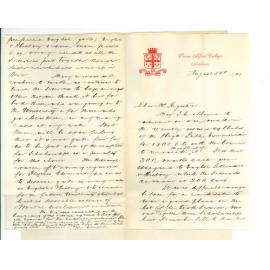 Frederic Chapple - Prince Alfred College - Concerning number of marks assigned to subjects of the Higher Public Exam
